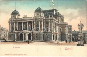 Zagreb, Zágráb; kazaliste / színház / theatre (felszíni sérülés / surface damage)