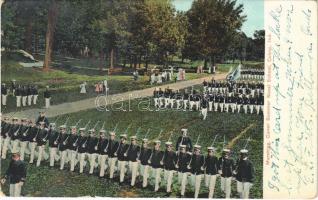 1910 Marching. Culver Summer Naval School (Indiana) (EK)