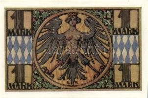 Német Birodalom/Weimari Köztársaság/Nürnberg 1921. 1M (4x) mind klf, komlett sor! T:I