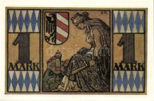 Német Birodalom/Weimari Köztársaság/Nürnberg 1921. 1M (4x) mind klf, komlett sor! T:I