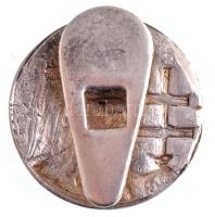 1938. "Szent István" ezüstözött Br gomblyukjelvény T:1-,2