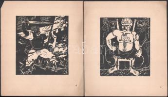 Derkovits Gyula: 1514. 10 fametszet, jelzés nélkül. 15x12 cm cca 1950