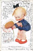 1922 Nie sollst Du mich befragen / Children art postcard s: Mabel Lucie Attwell (EK)