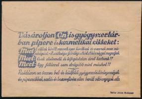 Szöllősi Jenő "Városház" Gyógyszertára Makó receptboríték