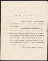1934 Vojnovich Mária az Iskolanővérek generális főnővérének aláírása levélen