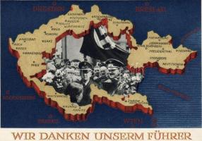 1938 Díjjegyes német propaganda képeslap