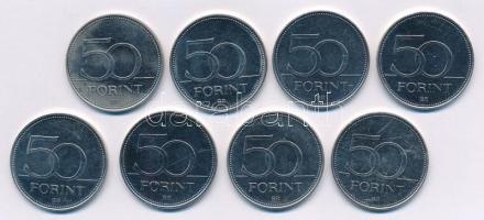 2004-2007. 50Ft emlékkiadások Cu-Ni (8xklf) T:1-,2