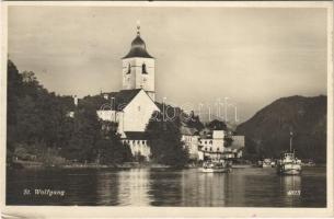 1930 Sankt Wolfgang im Salzkammergut, St. Wolfgang; church, steamships. Tiroler Kunstverlag Chizzali...