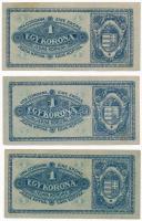 1920. 1K (3x) két különféle sorszámtípus T:III
Adamo K4