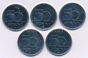 2015. 50Ft Cu-Ni "Nemzeti Emlékhelyek" (5x) T:1-,2