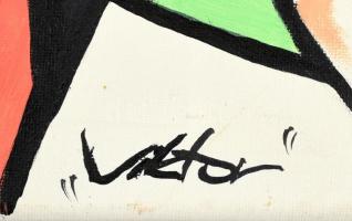 Viktor jelzéssel: Női akt. Olaj, vászon. 40×30 cm