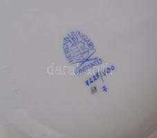 Herendi Viktória mintás kaspó. Kézzel festett, jelzett, alsó peremén apró lepattanással. d:19 cm, m:...