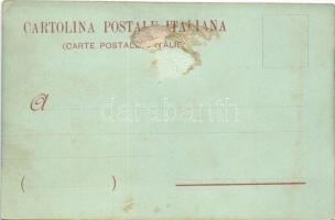 Napoli, Naples; Via Caracciolo con mare agitato / street view, waves (glue mark)