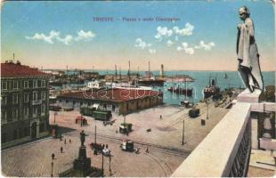 Trieste, Trst; Piazza e molo Giuseppino / street view, square, quay, port (EK)