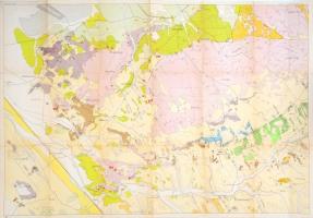 Bakony geológiai térképe, M. Áll. Földtani Intézet, Offset-nyomda Bp., szakadásokal, 66x95 cm
