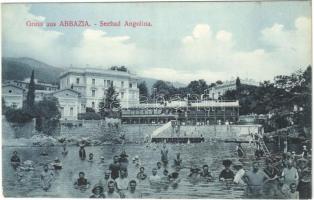 Abbazia, Opatija; Seebad Angiolina / beach, bathers