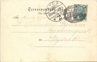 1900 Abbazia, Opatija; Slatinabad und Pension Quisana / beach, hotel (EK)