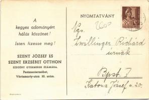 Budapest XX. Pestszenterzsébet, Pesterzsébet, Erzsébetfalva; "Isten fizesse meg! A kegyes adomá...