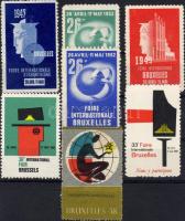 1947-1960  7 klf brüsszeli kiállítási levélzáró