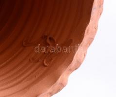 Antalfiné Szente Katalin?: Lány, korsóval. Festett kerámia, jelzett, hibátlan. m: 27 cm