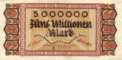 Német Birodalom/Weimari Köztársaság/Nürnberg 1923.8.31. 5000.000M "E" T:II