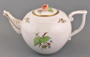 Herendi csipkebogyó mintás teás készlet cukortartó nélkül. Kézzel festett, jelzett, hibátlan