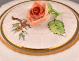 Herendi csipkebogyó mintás teás készlet cukortartó nélkül. Kézzel festett, jelzett, hibátlan