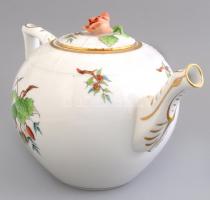 Herendi csipkebogyó mintás kávés kiöntő  Kézzel festett, jelzett, hibátlan.  23x15 cm
