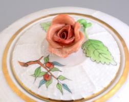 Herendi csipkebogyó mintás kávés kiöntő  Kézzel festett, jelzett, hibátlan.  23x15 cm