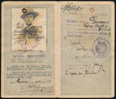 1921 Magyar Királyság által kiállított fényképes útlevél / Hungarian passport