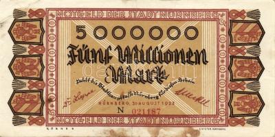 Német Birodalom/Weimari Köztársaság/Nürnberg 1923.8.31. 5000.000M "N" T:II