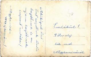 1948 Nagykanizsa, katonák csoportképe a laktanya előtt. photo  (EK)