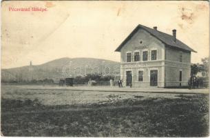 1933 Pécsvárad, vasútállomás. Anschau Antal kiadása (Rb)