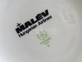 Hollóházi porcelán MALÉV-es korsó, matricás, jelzett, hibátlan, m: 12 cm