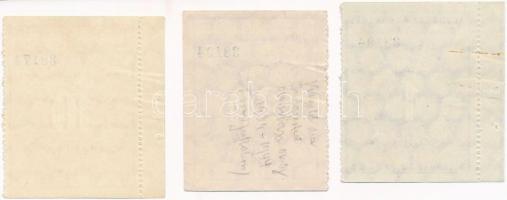 Budapest / Automobilközlekedési R.t. DN "Autótaxi" 10f perforált ívszéllel + 20f + 1P perf...