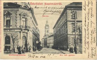 1902 Szatmárnémeti, Szatmár, Satu Mare; zárda, Guttman palota, református gimnázium, üzlet / nunnery, palace, shop, grammar school
