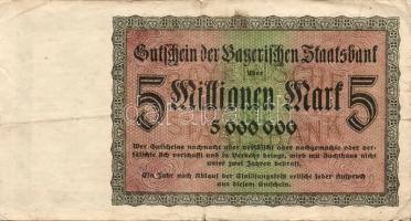 Német Birodalom/Weimari Köztársaság/München 1923.8.1. 5000.000M T:III