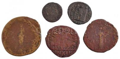 Római Birodalom 5db-os érmetétel T:3-4
Roman Empire 5pcs coin lot C:F-G