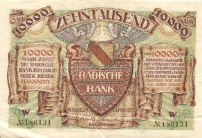 Német Birodalom/Weimari Köztársaság/Mannheim 1923.4.1. 10.000M T:II