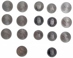 1993. 50Ft (10x), közte 3db évgyűrű nélküli fatuskóval + 1994. 10Ft (7x) T:1,1- Adamo F9.2, F11