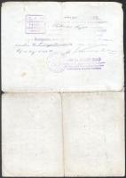 1944 Bp., Svájci Követség által kiállított menlevél magyar  zsidó és felesége személy számára 2 db m...