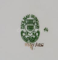 Zsolnay pillangómintás tálkák, kézzel festett, jelzett, hibátlan,  m: 4 cm, d: 12,5 cm