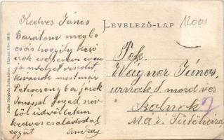 Piski, Simeria; MÁV vasúti étterem, pincérek. Adler fényirda 1910. / railway restaurant, waiters (EK...