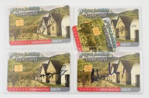 Magyar borvídékek telefonkártya berakó kompletten 5 kártyával + hozzá borászok által dedikált telefo...