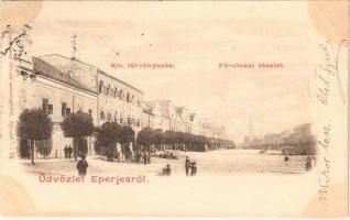 1900 Eperjes, Presov; Kir. törvényszék, Fő utca. Divald 73. / court, main street