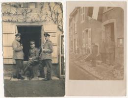 7 db Katonai fotólap + 3 db katonai vonatkozású képeslap