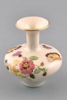 Zsolnay pillangómintás porcelán váza, kézzel festett, jelzett, hibátlan, m: 8 cm