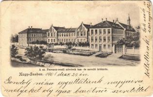 1901 Nagyszeben, Hermannstadt, Sibiu; A Szent Ferenc-rendi nővérek tan- és nevelőintézete / Franciscan Sisters school (b)
