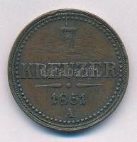 Ausztria 1851A 3kr Cu T:2-,3 Austria 1851A 3 Kreuzer Cu C:VF,F Krause KM#2193