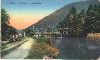 Nadrág, Nadrag, Steinacker; Tó részlet. Rusz Árpád kiadása / Teich / lake (képeslapfüzetből / from postcard booklet) (EK)